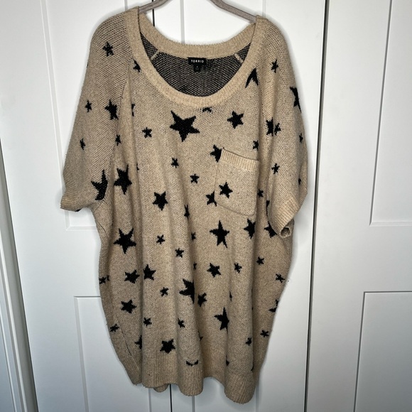 torrid Sweaters - Torrid Softest Short Sleeve Star Pattern Sweater Women's Plus Size 4X